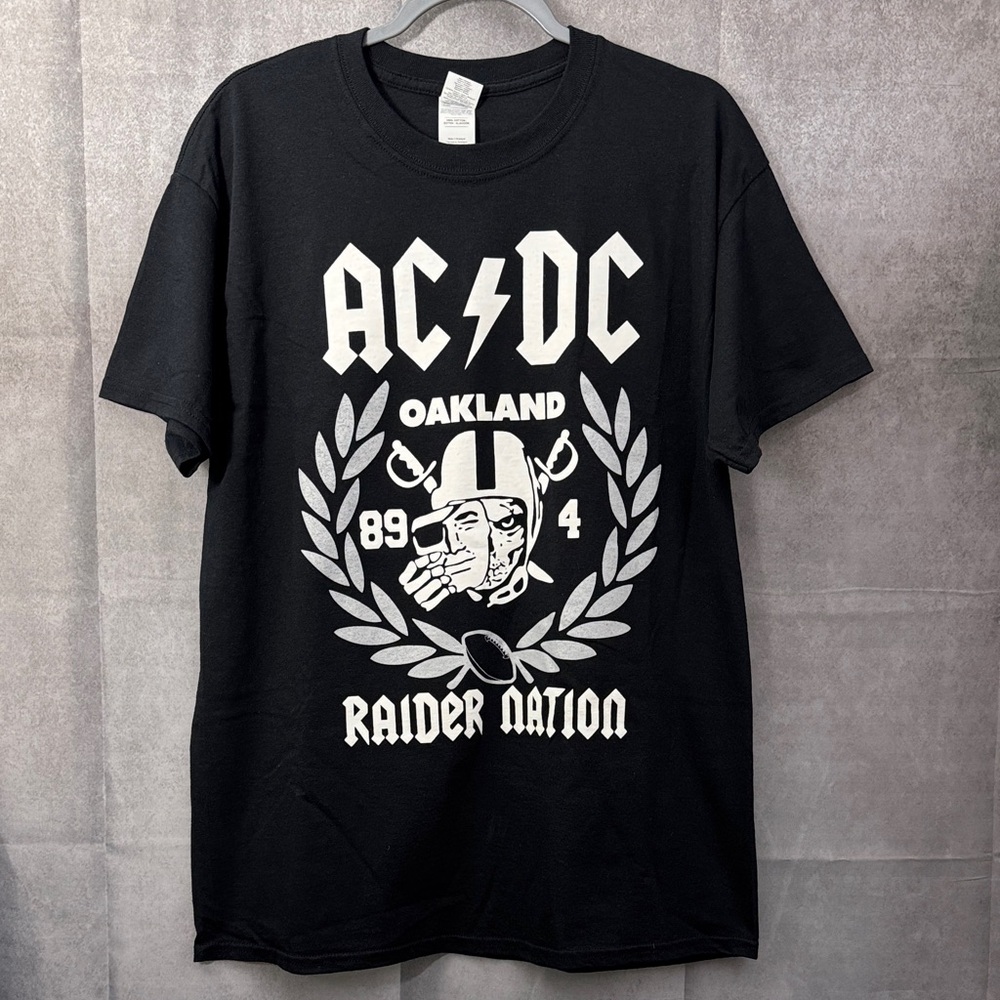 AC/DC Oakland raider T-shirt -size L
